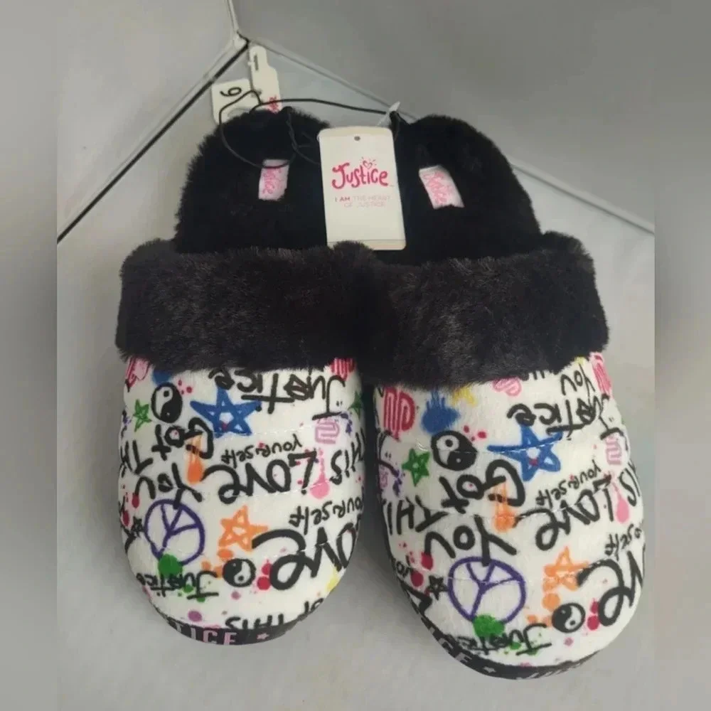 Justice Girls Slippers Foam Sole NWT